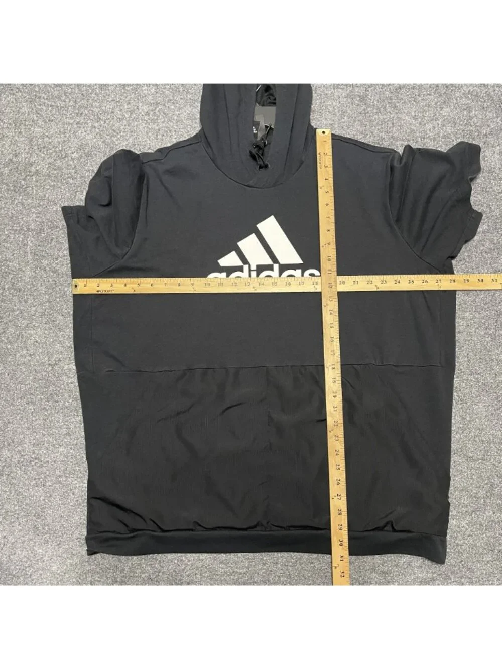 Adidas Mens Game & Go Short Sleeve Hoodie Black White Logo 2XL